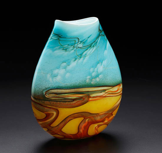 hand-made glass vase